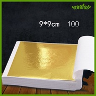 Clearance event!! 100 Pages 24K Gold Leaf Art Design Gold-Plated Frame Decorative Materials