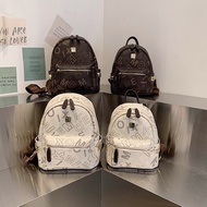 (Vera Store) Balo Goes To School With 2 Fashion Text Motifs In White And Brown.
