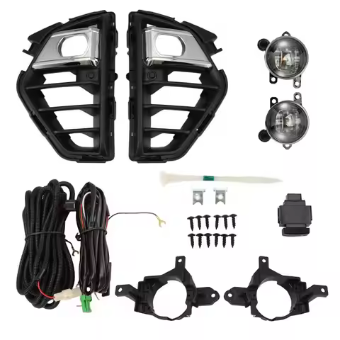 Car LED Fog Light Lamp Cover Grill Frame Wire Switch Bracket 1 Set For Nissan NV350 Urvan 2023 Carav