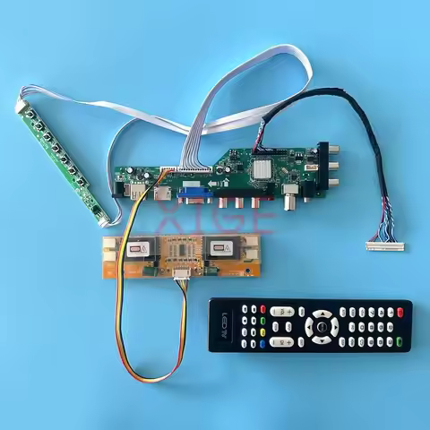Controller Card Fit M185B1-L01 TMS185WX1-01TB 4CCFL 30Pin LVDS 1366*768 Digital Signal DVB IR+AV+USB
