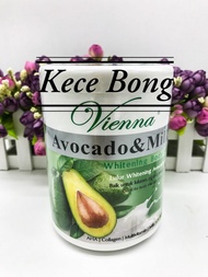 LULUR VIENNA 1 KG Vienna Whitening Body Scrub Avocado Milk 1kg