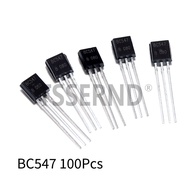 100PCS BC547B BC547 TO-92 Bipolar Transistors BJT NPN 45V 100mA Transistor Kit BC547B