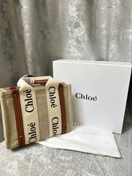 現貨 Chloe Woody Tote Bag 帆布袋 細啡 手袋 包包 單肩包