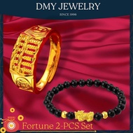 DMY Jewelry Cincin Batu Lelaki/ Gold 916 Original Malaysia /Cincin Lelaki Islam/Abacus Ring for Men/