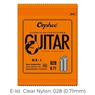 Orphee Classical Guitar Strings Single String Silver Plated Wire Nylon 028-045