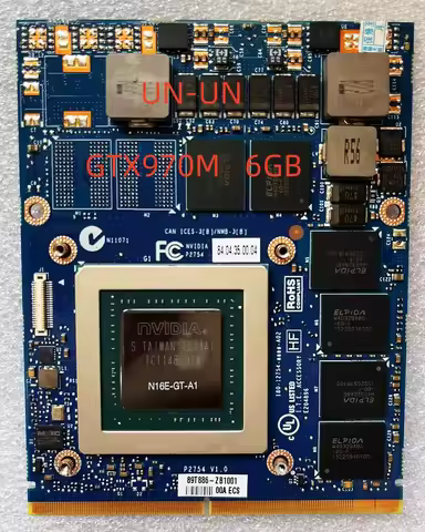 Graphics card of alta calidad GTX970M N16E-GT-A1 gtx970m 6GB MXM, Graphics card of vídeo para portab