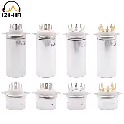1pc 9pin B9A Vacuum Tube Socket Valve Base for 12AX7 6DJ8 5670 6922 EL84 12AT7 12AU7 with Aluminum S