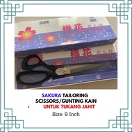 SAKURA Tailoring Scissors/Gunting Kain untuk Tukang Jahit (9 inch)