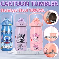 ✨【】✨1000ml Cartoon Tumbler Portable Water Bottle Stainless Steel Thermos Cup Hot & Cold Thermos Flas