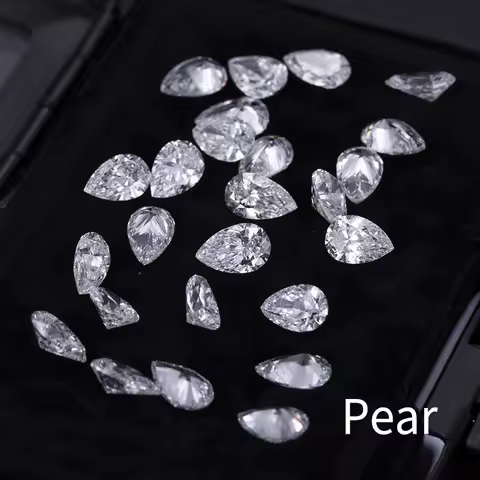 2X3mm - 5X7mm Pear DEF VS Melee Lab Grown Diamond HPHT Diamonds Stone Wholesale