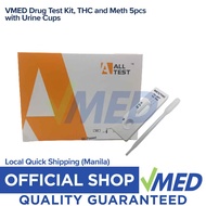 VMED Drug Test Kit, THC and Meth 5pcs with Urine Cups