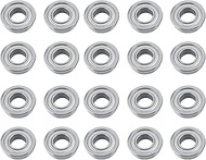 20Pcs F695ZZ Flanged Ball Bearings - 5x13x4mm, Bearing Steel Flange Bearings