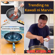 Kawali ni Marvin 32cm Big Flat Non-Stick Frying Pan/ Stainless Steel Non Stick Induction Pan Wok Pan