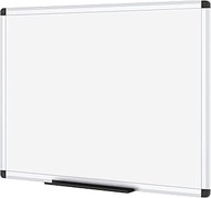 VIZ-PRO Magnetic Whiteboard/Dry Erase Board, 48 X 36 Inches, Silver Aluminium Frame