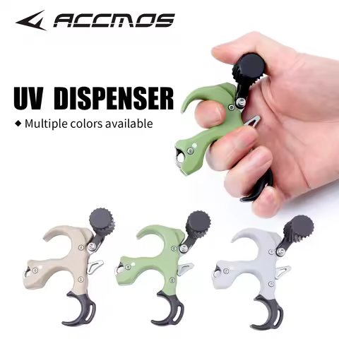 New Archery UV 3 Fingers Release Aluminum Archery Compound Bow Release Aid Device Grip 4 Finger Devi