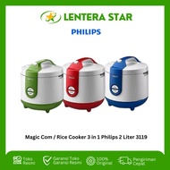 [✅Promo] Magic Com / Rice Cooker 3 In 1 Philips 2 Liter 3119