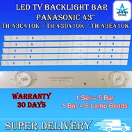 1Set = 5 Bar TH-43C410K TH-43D410K TH-43E410K PANASONIC 43" INCH LED TV BACKLIGHT LAMPU TV TH-43D410