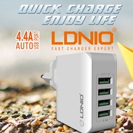 LDNIO A4403 Charger Adapter Fast Charging Adapter Charger 4.4A Fast Charger 4 Port USB Charger Phone