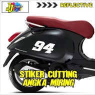 Custom Number Stickers, Cutting Start Racing Number Stickers