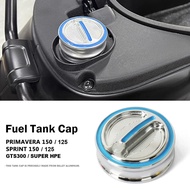 Motorcycle CNC Aluminum Gas Fuel Tank Cap With Logo Cap New For Vespa Sprint Primavera 125 150 GTS30