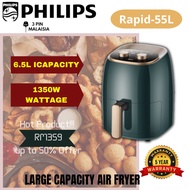 ✨PROMO✨Philips 5.5L Rapid Air Fryer Advance Drawer Easy Oil-Free Aerodynamic Multifunctional Cooking