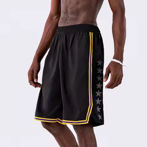 2026 New Men's Black 3D Print Mesh Basketball Shorts Y2K Oversized Casual Pants Suitable for Daily a