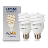 🔥แพ็ค 10 ดวง🔥 หลอดตะเกียบ แสง Warmwhite แสงส้ม  ทุกวัตต์ราคาเดียว ขั้ว E27 ยี่ห้อ LeKise หลอดตะเกียบ