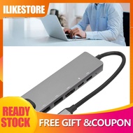 Ilikestore USB C To Ethernet Hub Adapter 3840x2160 At 30hz Aluminum Alloy Shell 6 In 1 for Tablet PC