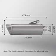 Motorcycle Exhaust Akra 51mm Titanium Escape Muffler Tail Tube for R1 Z1000 Z900 GSR600 FZ6N R6 R3 M