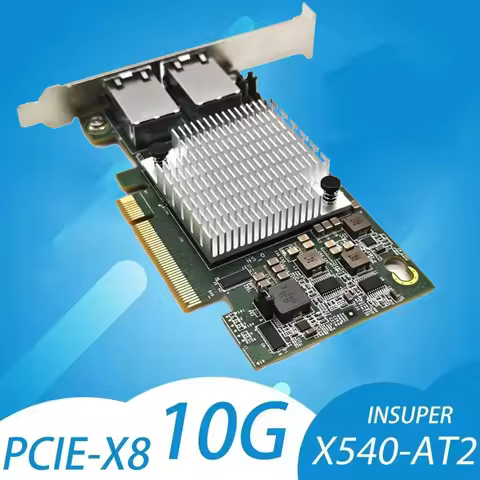 Inte X540-T2 10G Chipset PCIe x8 Dual Copper RJ45 10Gbps Port Ethernet Network Card Compatible PCIE-