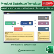 Excel Template - Product Database Template Excel (Free 12-in-1 Bundle Excel Course Books)
