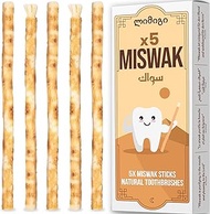5 Miswak سواك Sticks for Teeth – 100% Natural Miswak Toothbrush – Cleaning, Disinfecting and Whiteni