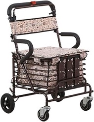 Walker, Large Foldable Walker, Folding, Pressable Sit-Wheeler Walker, Scooter, Senior Shopping Rolla