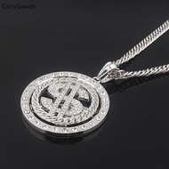 Big Rotatable US Dollar Money Sign Pendant Necklace Men Rapper Hip Hop
