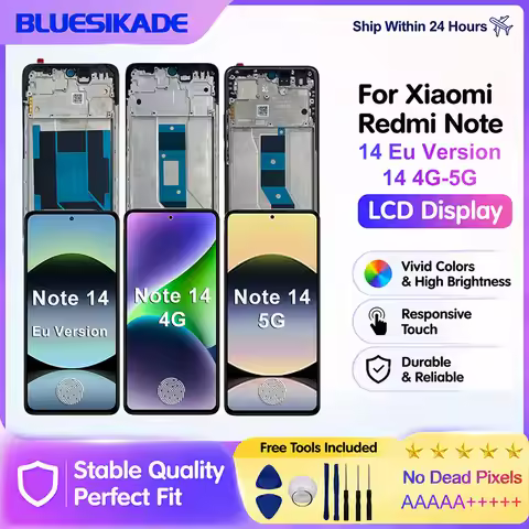 For Xiaomi Redmi Note 14 4G 5G LCD 24117RN76G Display Touch Screen For Redmi Note 14 Eu Version LCD 