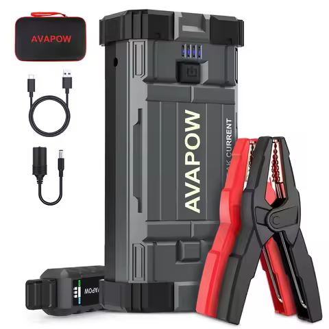 AVAPOW 3000A Car Jump Starter:Portable 12V Booster for Up to 8L Gas & Diesel Engines,with Force Star