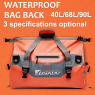 Universal Motorcycle 40L/68L/90L Waterproof Bag PVC Tail Bags Reflective Tail Duffle Bag Saddle Dry 