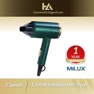 Milux 1300W Foldable Hair Dryer MHD-1300 / MHD1300 Pengering Rambut
