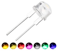 Led Strawhat putih-putih led topi 48mm - 8mm merah kuning hijau biru putih 5cm