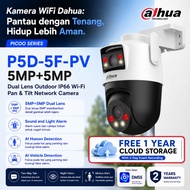 DAHUA PICOO P5D-5F-PV Dual Lens 5MP+5MP  H.265 Auto Tracking Outdoor Wi-Fi Pan & Tilt Alarm Night Vi
