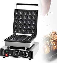 Commercial Takoyaki Maker, 25-Hole Electric Takoyaki Grill, Non-Stick Octopus Pill Waffle Maker, Fish Ball Grill Machine, Baking Pan Machine, for Shopping Malls