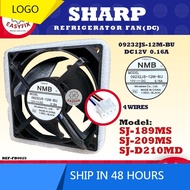 SJ-209MS / SJ-189MS 8.75CM SJ-D210MD SHARP REFRIGERATOR FAN KIPAS PETI SEJUK 4 WIRES 09232JS-12M-BU 