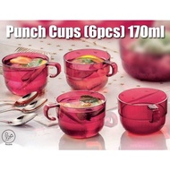 8'6484 Tupperware Punch Cup 170ml/ Preludio Mug 280ml/Crystal Mug/ Cawan Tupperware - Ready Stock