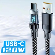 Cáp sạc nhanh USB Type C 120W LED hiển thị kỹ thuật số mới tương thích với OPPO VIVO Huawei