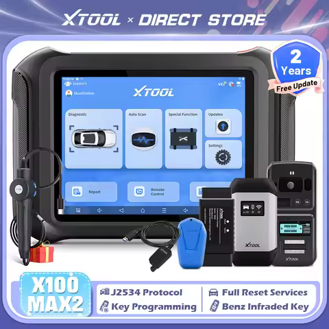 XTOOL X100MAX2 Full Set Auto Key Programming Tool J2534 Car Diagnostic Tool Immobilizer with KC501 A