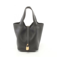 HERMES Picotin Lock PM 手提包 W Taurillon Clemence 黑色 GHW 二手