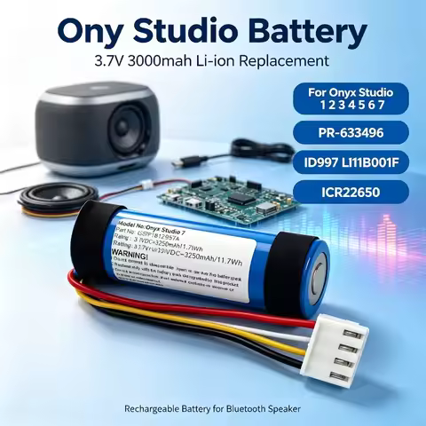 For Harman Kardon Onyx Studio 1 2 3 4 5 6 7 PR-633496 ID997 LI11B001F ICR22650 Replacement Bluetooth