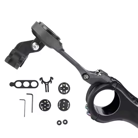 Bike Handlebar Stem Computer Mount Support for Garmin Bryton Wahoo Giant with Light Camera Bicycle M