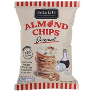 เดอลาลิต้า ขนมอัลมอนด์และข้าวอัดแผ่นอบกรอบ De La Lita Vegan Almond & Rice Chips Original Gluten Free