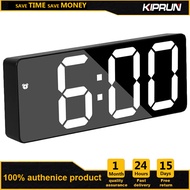 KIPRUN LED Alarm Clock Voice Control Digital Clock USB Table Clock 12/24H Format Snooze Function 3 Brightness Adjustable 3 Alarm Modes for Home Bedroom Office ﻿